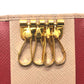 PRADA 1PG004 Logo 4-Ring Key Case in Saffiano Leather, Pink