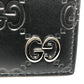 GUCCI 473927 シマ カードケース レザー メンズ ブラック