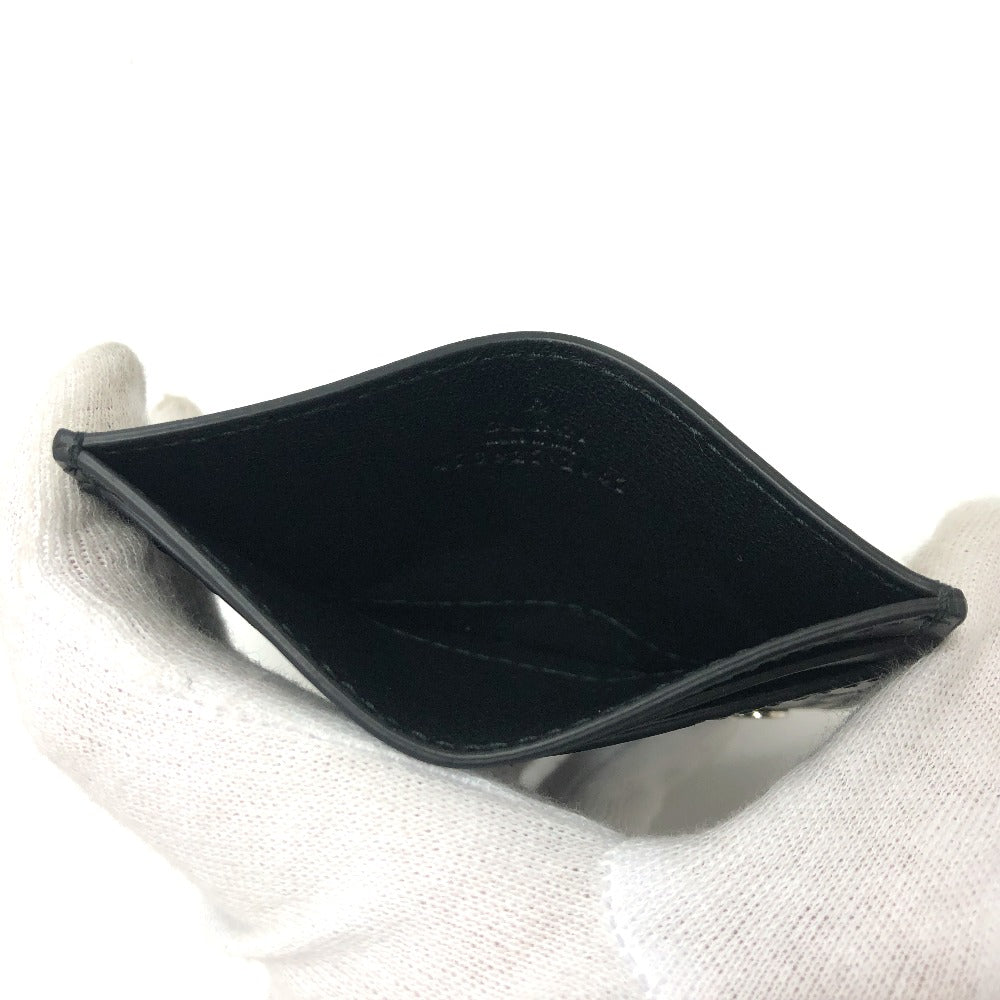 GUCCI 473927 シマ カードケース レザー メンズ ブラック