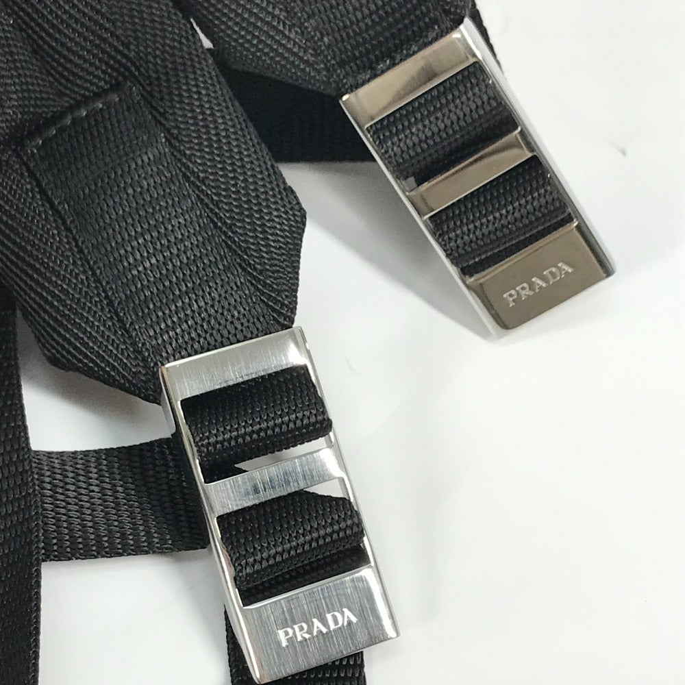 PRADA トライアングルロゴ 三角ロゴ プレート シニョ―プリント バックパック カバン リュックサック ナイロン メンズ レッド