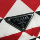 PRADA トライアングルロゴ 三角ロゴ プレート シニョ―プリント バックパック カバン リュックサック ナイロン メンズ レッド