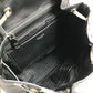 PRADA 1BZ038 Triangle Logo Plaid Check Backpack, Drawstring, Nylon/Leather, Men's, Black