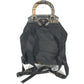 PRADA 1BZ038 Triangle Logo Plaid Check Backpack, Drawstring, Nylon/Leather, Men's, Black