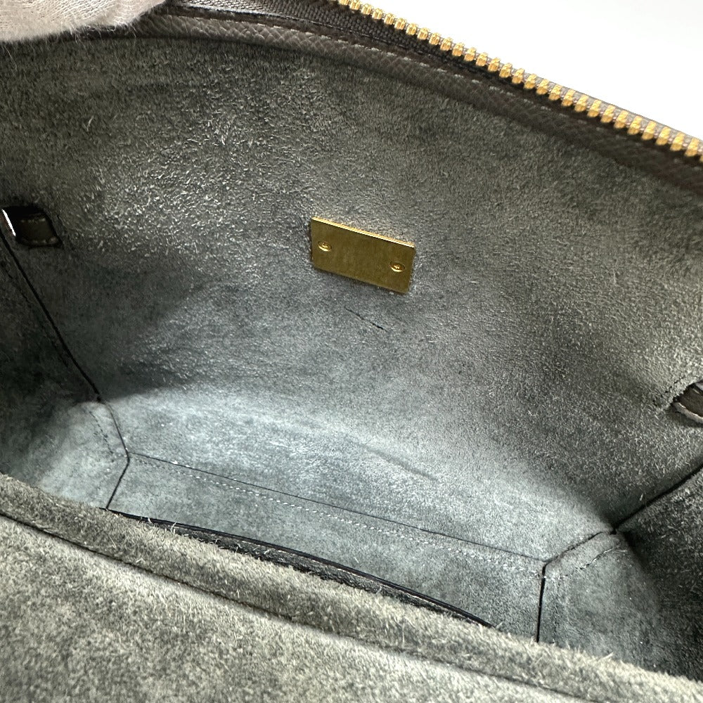 CELINE 189153 ロゴ ベルトバッグ マイクロ 2WAY ショルダーバッグ カバン ハンドバッグ レザー レディース グレー