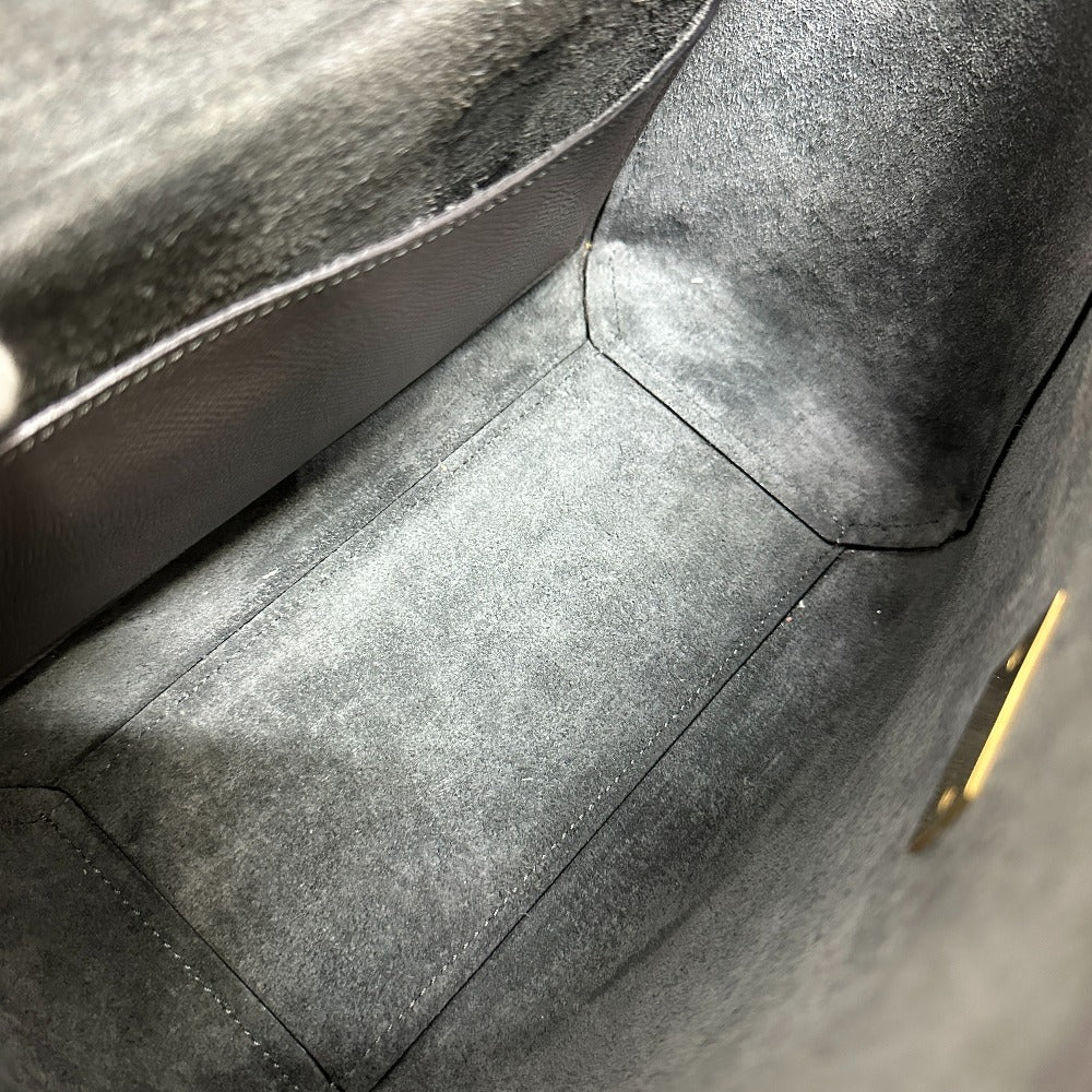 CELINE 189153 ロゴ ベルトバッグ マイクロ 2WAY ショルダーバッグ カバン ハンドバッグ レザー レディース グレー
