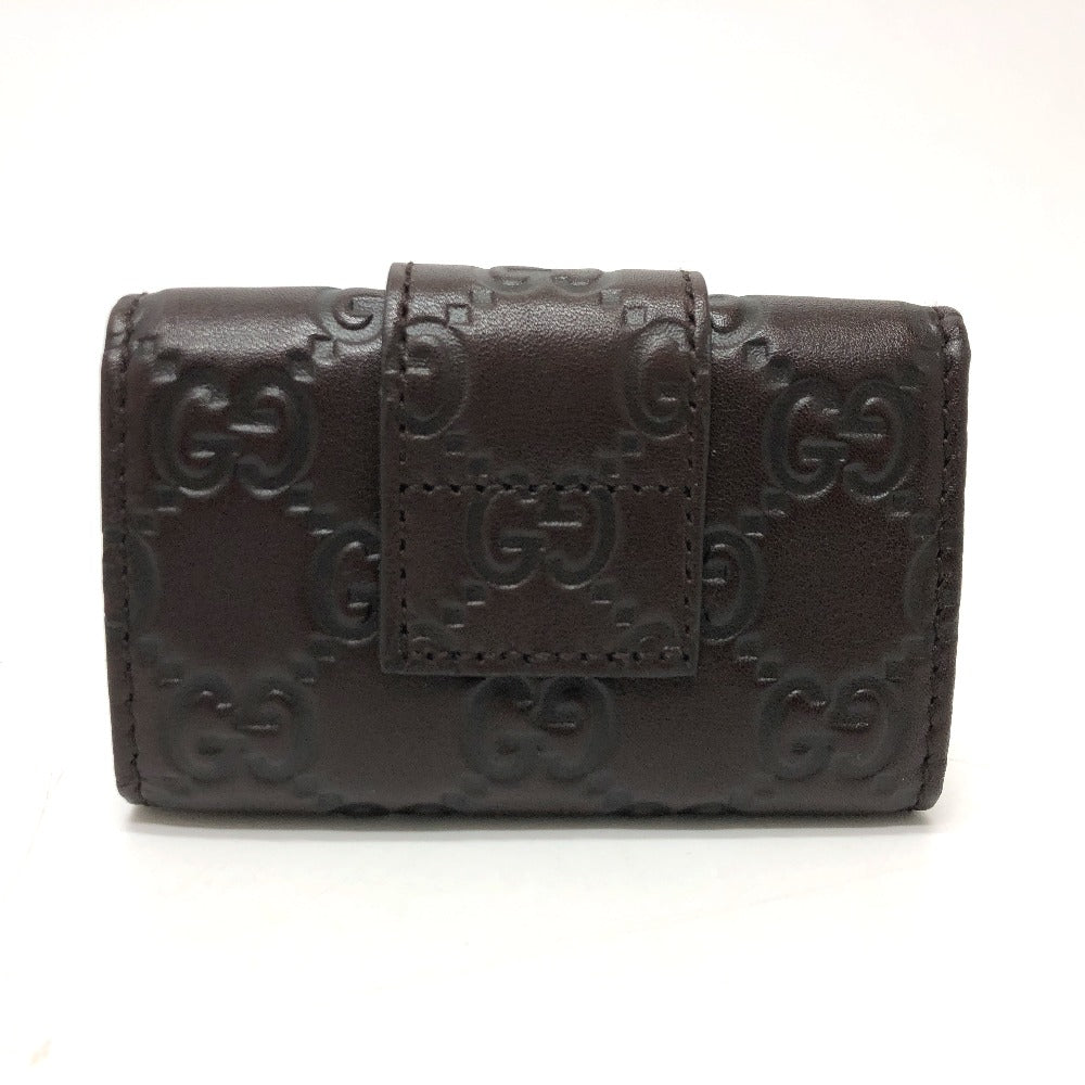 GUCCI 203551 GG ハートプレート 6連 キーケース レザー レディース ブラウン