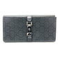 GUCCI 035.2184 GG Jackie Long Wallet, Bifold Wallet, GG Canvas, Women's, Black