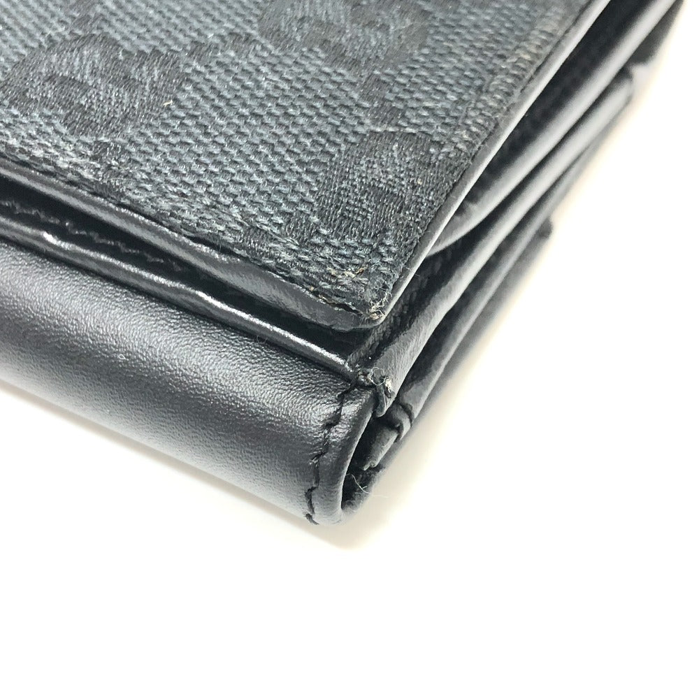 GUCCI 035.2184 GG Jackie Long Wallet, Bifold Wallet, GG Canvas, Women's, Black