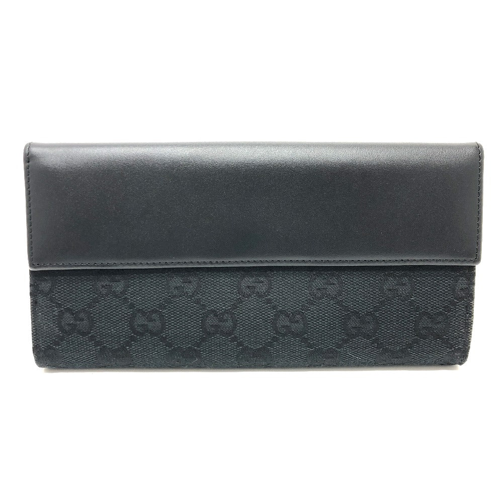 GUCCI 035.2184 GG Jackie Long Wallet, Bifold Wallet, GG Canvas, Women's, Black