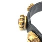 GUCCI Tiger Head Accessory Bracelet Leather Men's Black