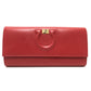Salvatore Ferragamo Gancini Bifold Wallet, Leather, Women's, Red
