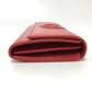 Salvatore Ferragamo Gancini Bifold Wallet, Leather, Women's, Red