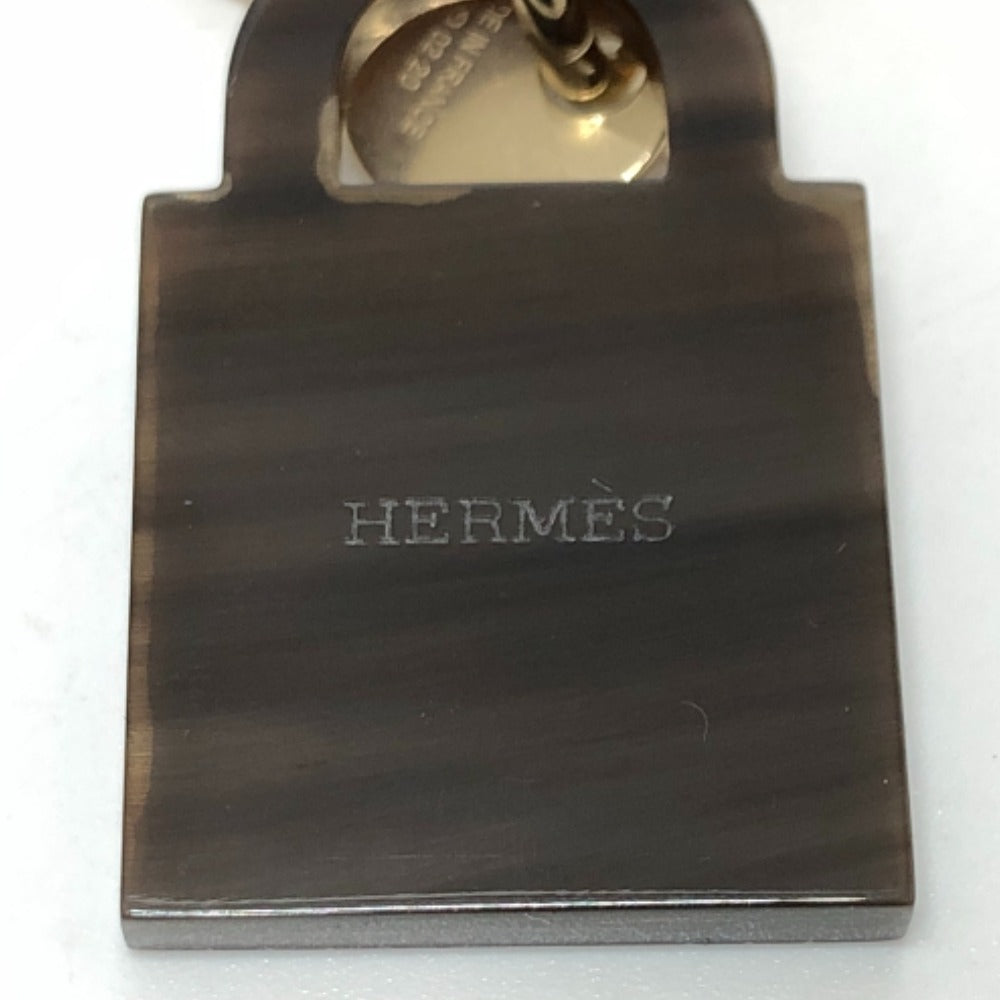 HERMES アミュレット パドロックGM アクセサリー ネックレス GP レディース ブラウン