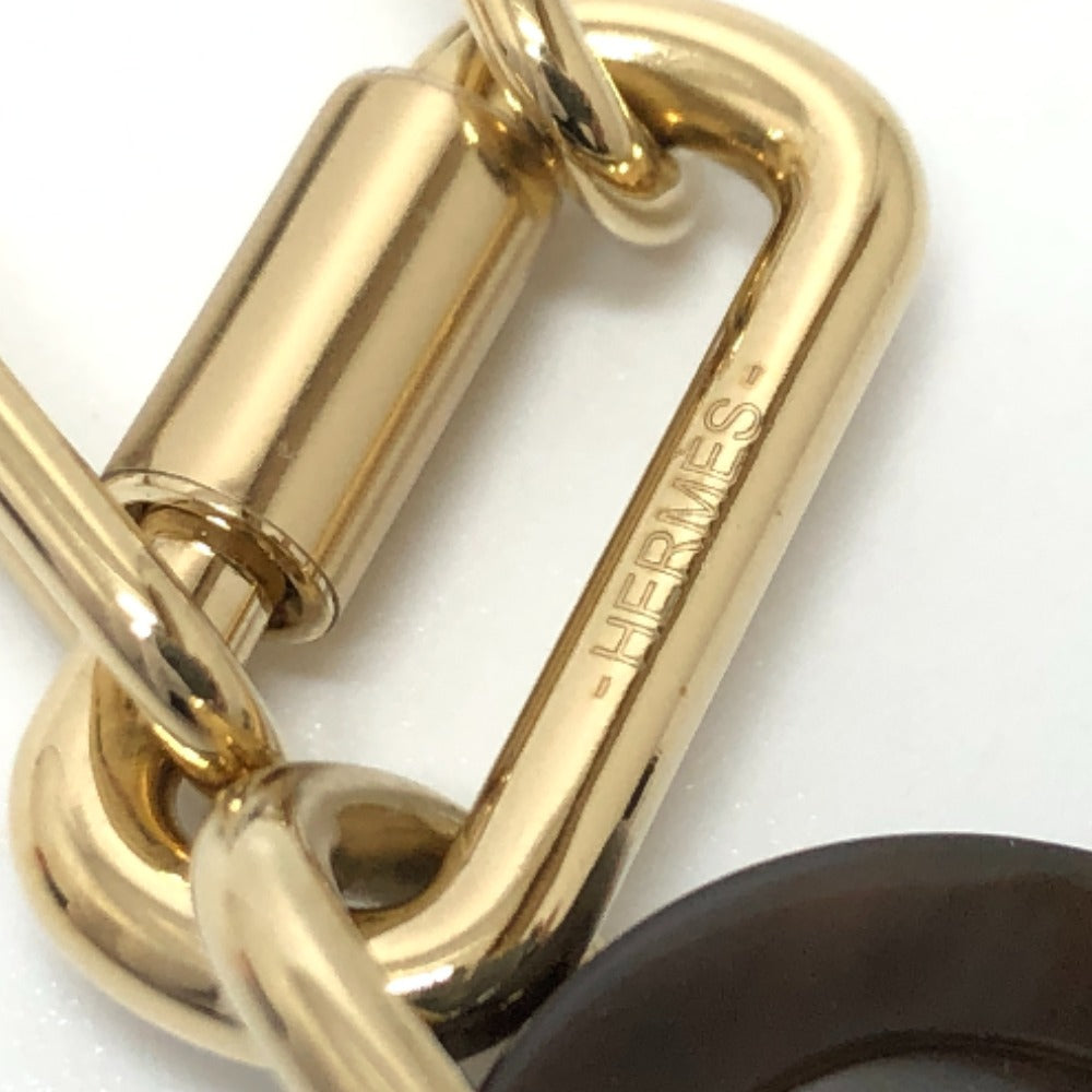 HERMES アミュレット パドロックGM アクセサリー ネックレス GP レディース ブラウン