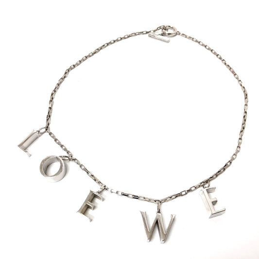 LOEWE Icon Logo Chain Necklace in SV925 Silver for Women