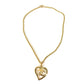 CHANEL Vintage Heart CC Coco Mark Chain Accessory 95P Necklace GP Women's Gold