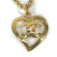 CHANEL Vintage Heart CC Coco Mark Chain Accessory 95P Necklace GP Women's Gold