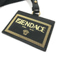 VERSACE フェンディ FENDI コラボ FENDACE フェンダーチェ ネックストラップ付 IDホルダー メデューサ カードケース レザー ユニセックス ブラック