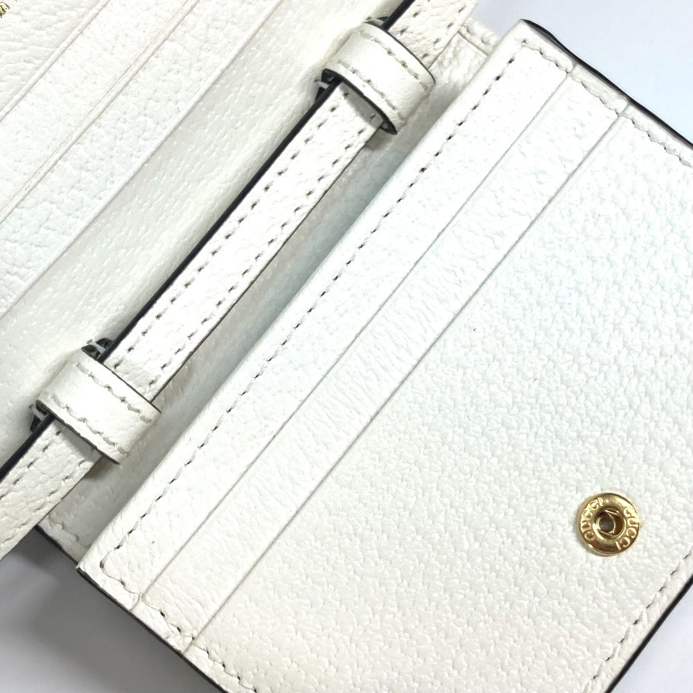 GUCCI 702248 adidas アディダス コラボ ホースビット ショルダーバッグ 斜め掛け 2つ折り財布 レザー メンズ ホワイト