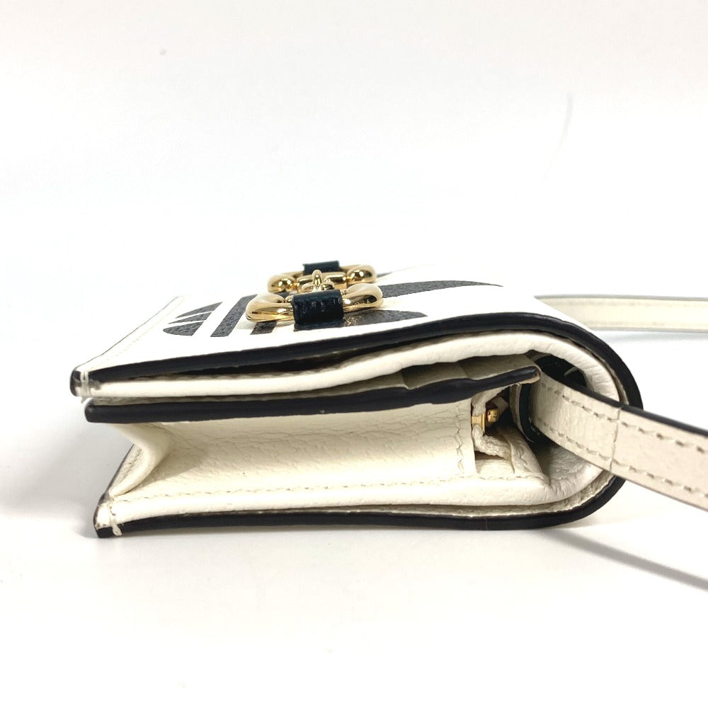 GUCCI 702248 adidas アディダス コラボ ホースビット ショルダーバッグ 斜め掛け 2つ折り財布 レザー メンズ ホワイト