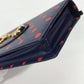 GUCCI 621892 ホースビット 1955 ドット 水玉 チェーンウォレット ショルダーバッグ 斜め掛け 長財布 レザー レディース ネイビー×レッド