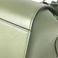 LOEWE 肩掛け 斜め掛け ハンモック ドローストリングバッグ ミニ ハンドバッグ 斜め掛け ショルダーバッグ レザー レディース カーキ