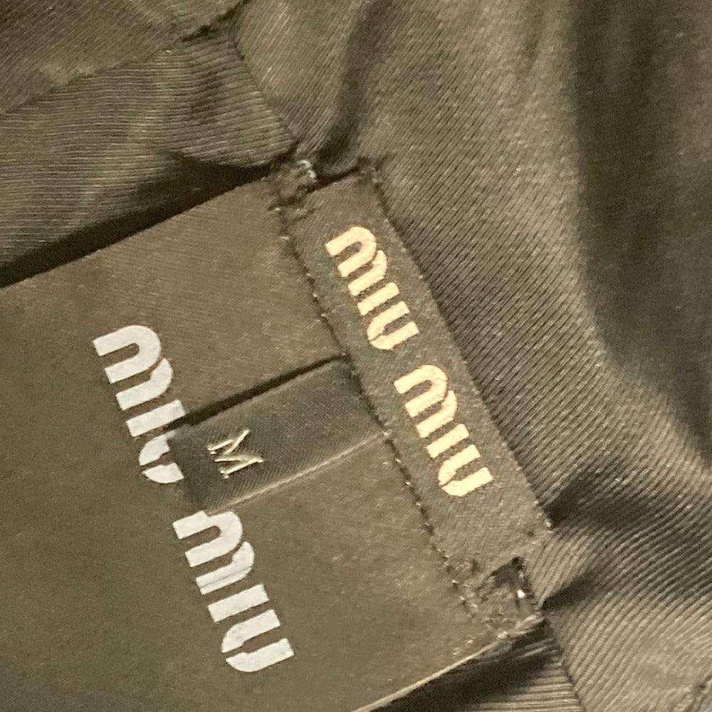 MIUMIU 5HC196 デニム ロゴ ハット帽 帽子 バケットハット ボブハット ハット コットン レディース ブルー