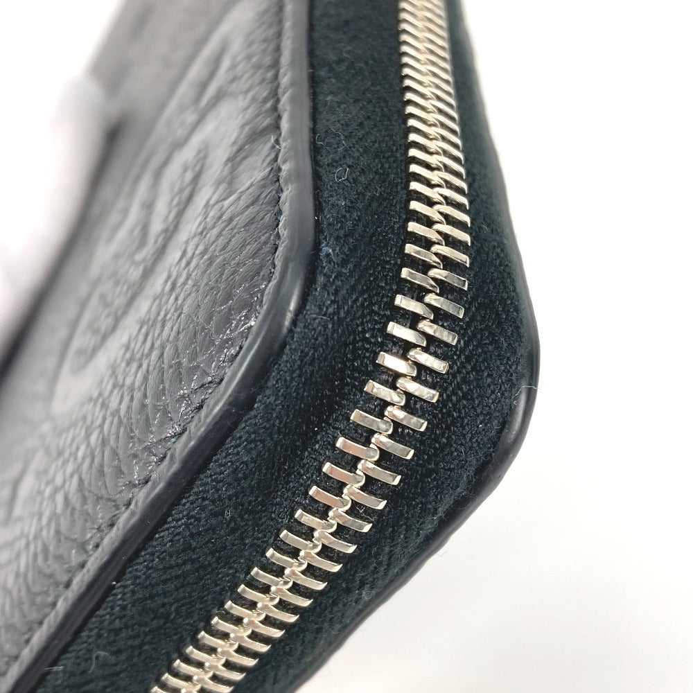 GUCCI 739482 ジャンボ GG ジップウォレット ラウンドファスナー 長財布 レザー メンズ ブラック
