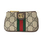 GUCCI 671722 GGスプリーム オフィディア コインケース 小銭入れ 財布 キーフック付き キーケース GGスプリームキャンバス レディース ベージュ