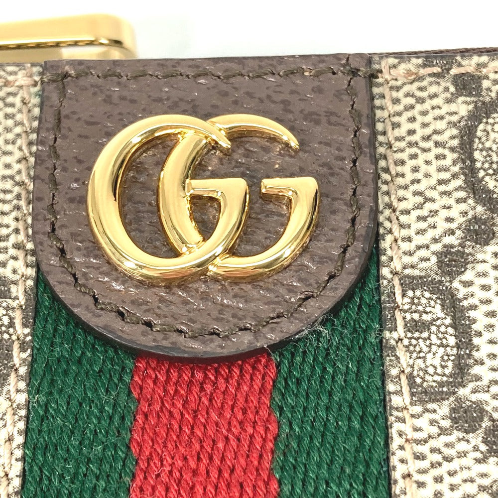 GUCCI 671722 GGスプリーム オフィディア コインケース 小銭入れ 財布 キーフック付き キーケース GGスプリームキャンバス レディース ベージュ