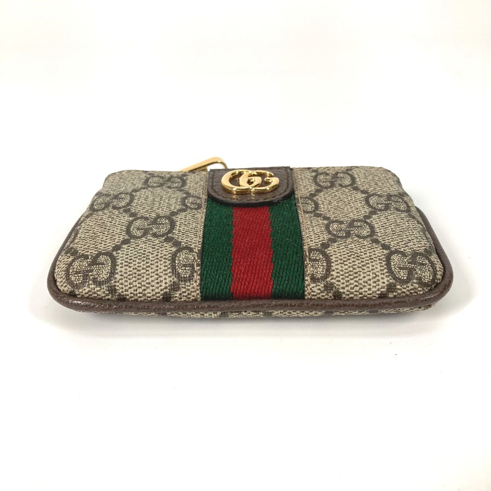 GUCCI 671722 GGスプリーム オフィディア コインケース 小銭入れ 財布 キーフック付き キーケース GGスプリームキャンバス レディース ベージュ