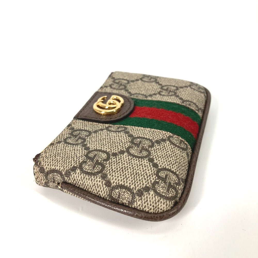GUCCI 671722 GGスプリーム オフィディア コインケース 小銭入れ 財布 キーフック付き キーケース GGスプリームキャンバス レディース ベージュ