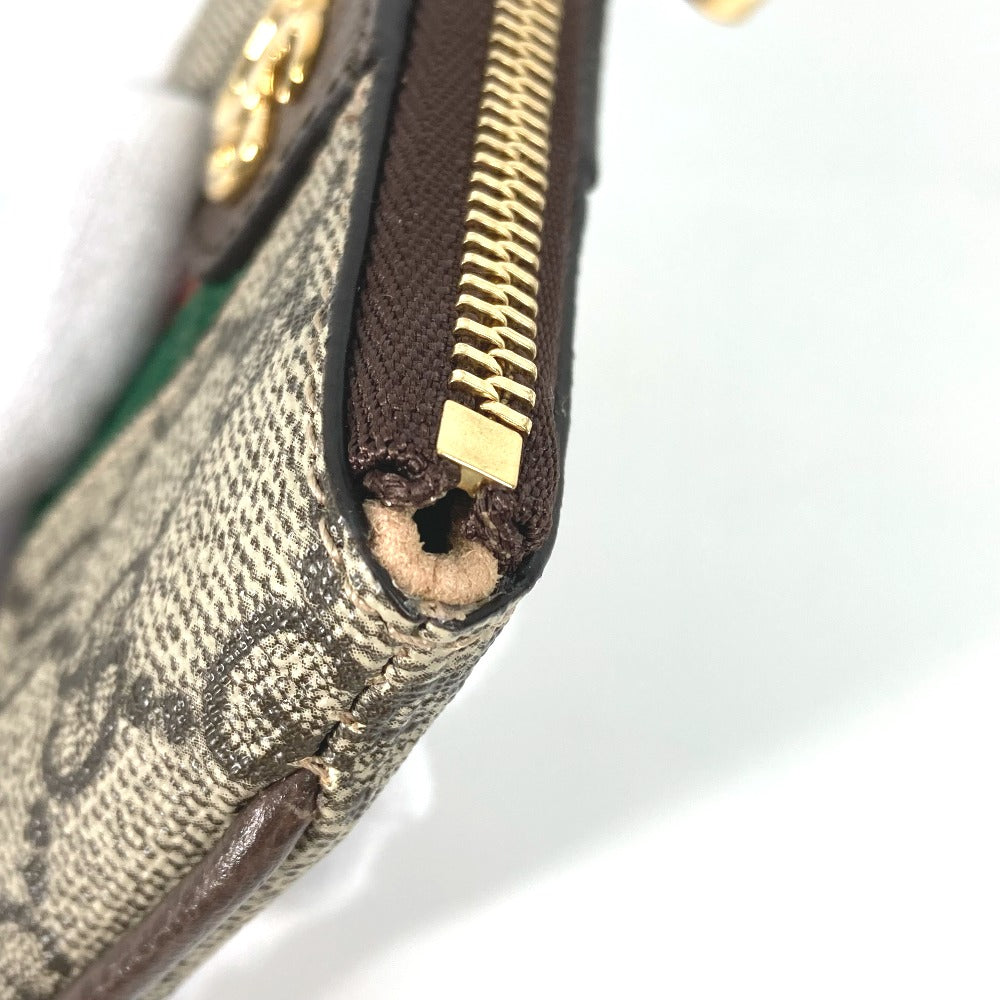 GUCCI 671722 GGスプリーム オフィディア コインケース 小銭入れ 財布 キーフック付き キーケース GGスプリームキャンバス レディース ベージュ