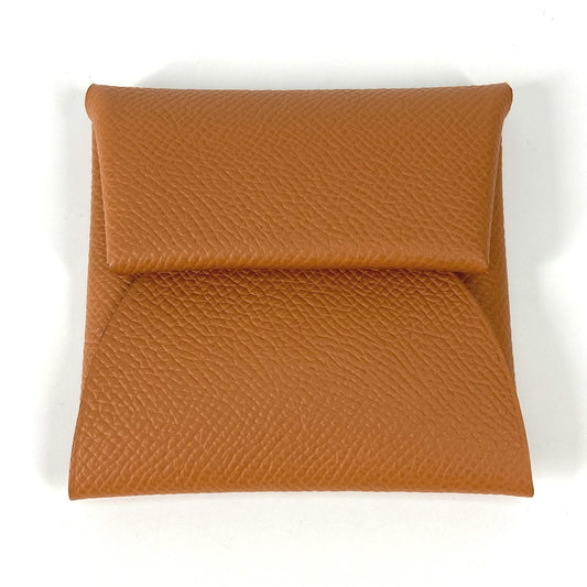 HERMES バスティア 小銭入れ 財布 コインケース エプソン メンズ ゴールド