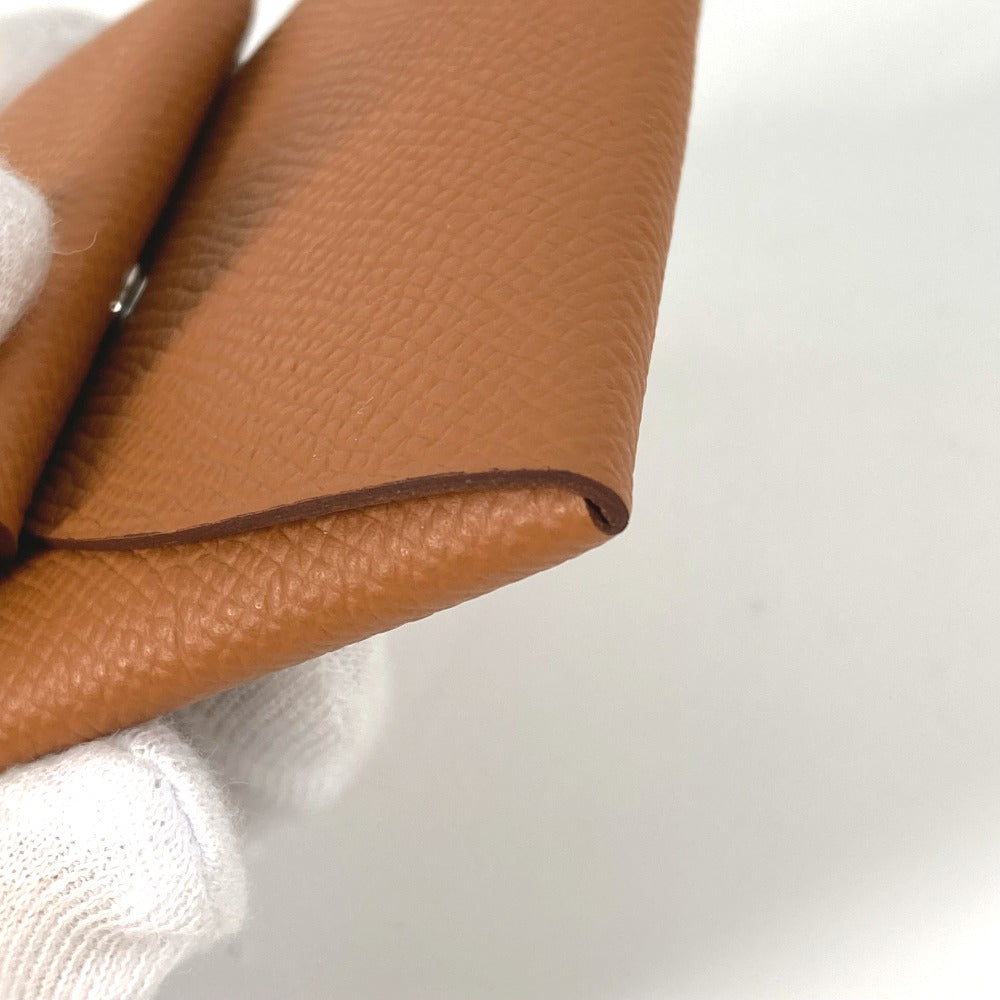 HERMES バスティア 小銭入れ 財布 コインケース エプソン メンズ ゴールド