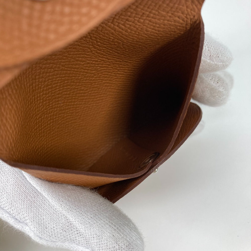 HERMES バスティア 小銭入れ 財布 コインケース エプソン メンズ ゴールド