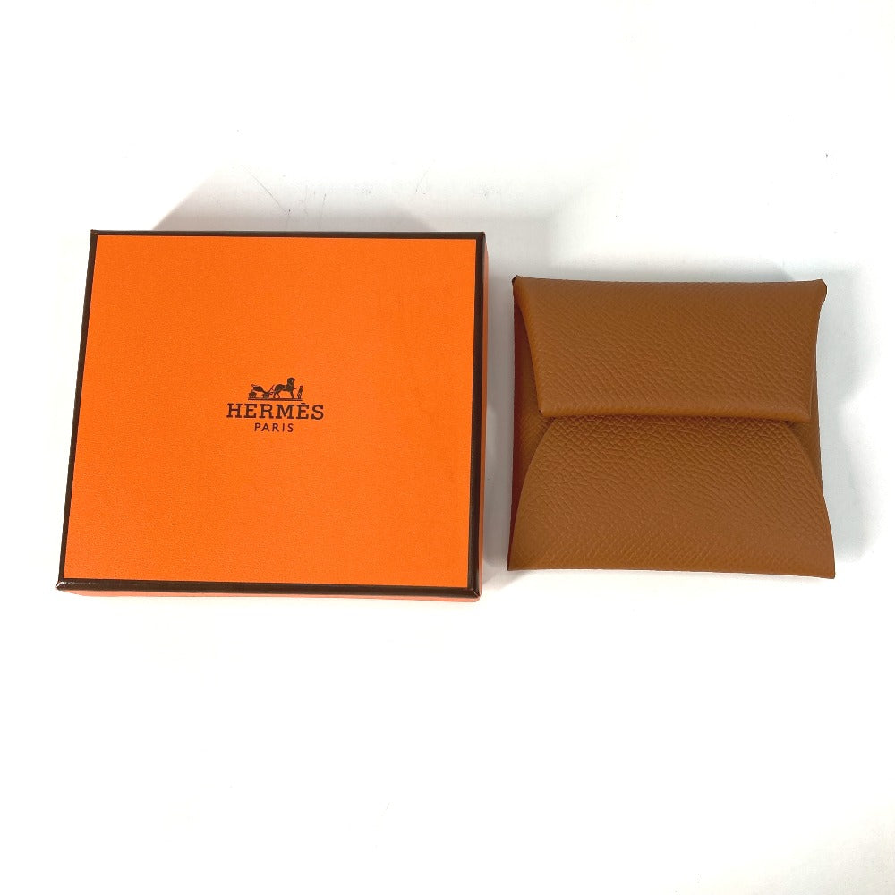 HERMES バスティア 小銭入れ 財布 コインケース エプソン メンズ ゴールド