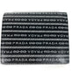 PRADA 1MV204 総柄 ロゴ コンパクトウォレット 2つ折り財布 レザー レディース ブラック