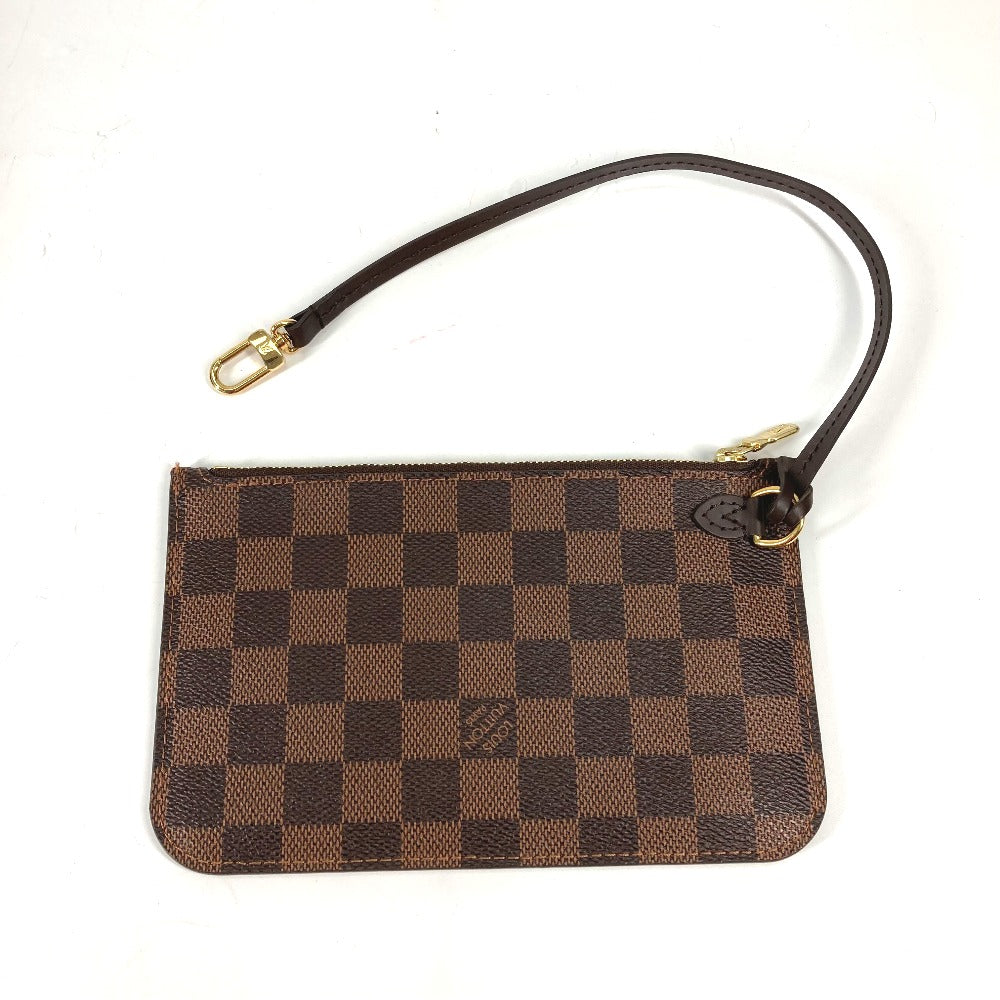 LOUIS VUITTON N41359 ダミエ ネヴァーフル PM ポーチ付き ショルダーバッグ カバン 肩掛け トートバッグ ダミエキャンバス メンズ エベヌ ブラウン