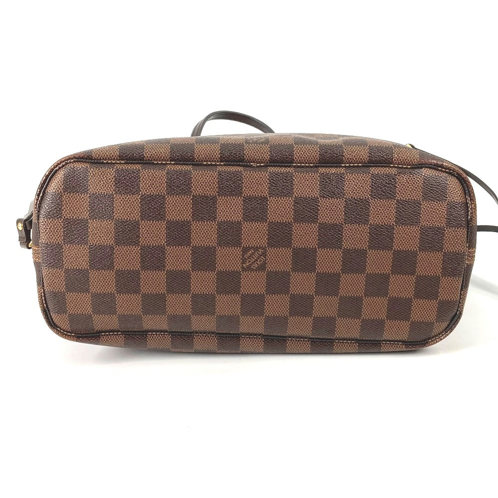LOUIS VUITTON N41359 ダミエ ネヴァーフル PM ポーチ付き ショルダーバッグ カバン 肩掛け トートバッグ ダミエキャンバス メンズ エベヌ ブラウン