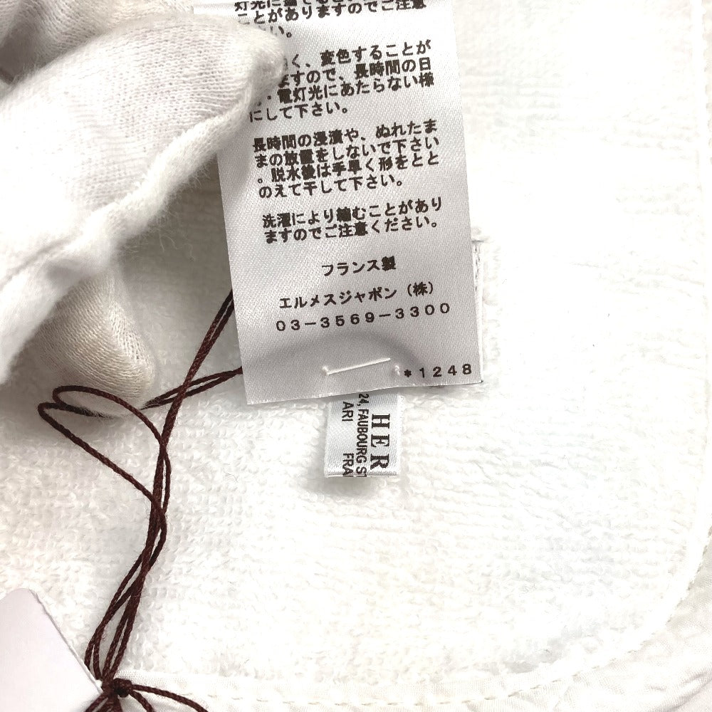 HERMES H103480M 01 バスラップ カブリオル ベビーバスタオル タオル コットン キッズ ブラン・クレーム ホワイト