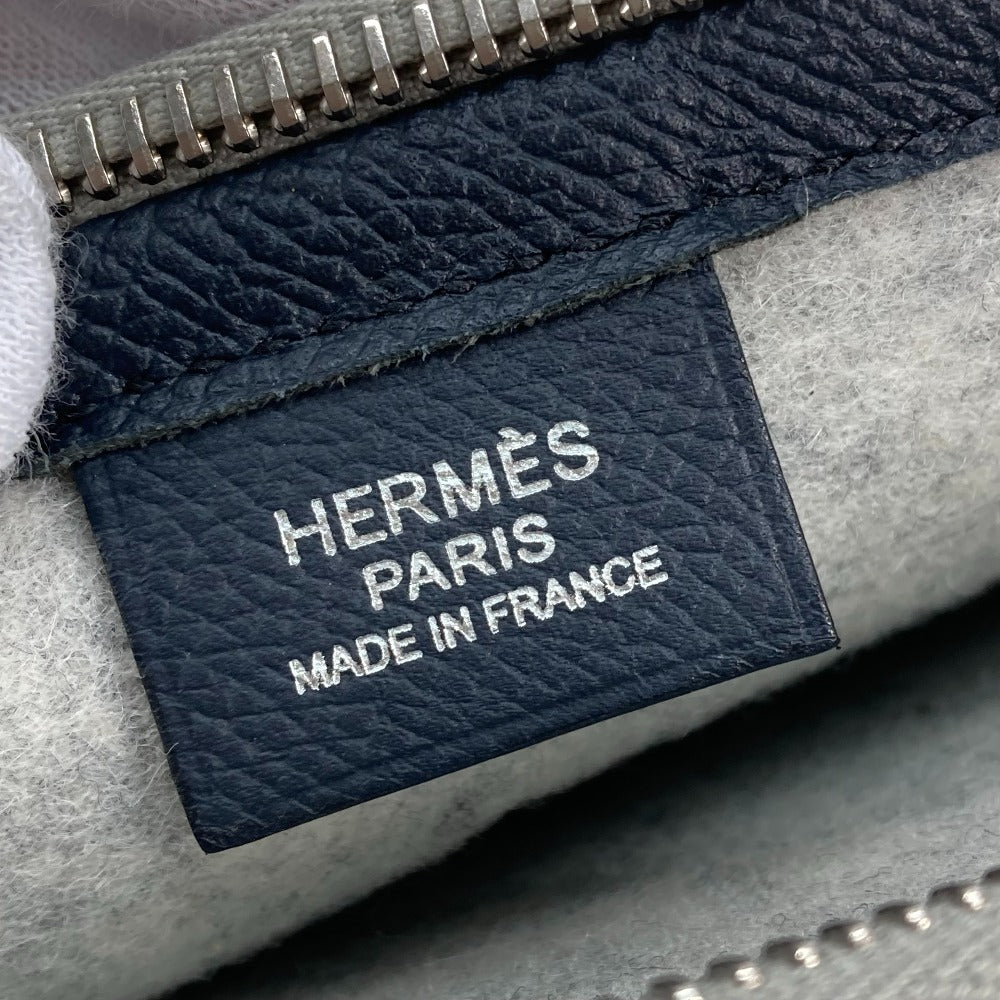 HERMES ポーチ トゥードゥー29 セカンドバッグ カバン クラッチバッグ フェルト メンズ グレー×イエロー