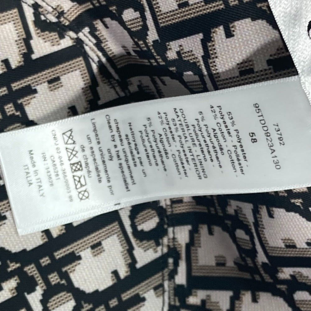 Dior 95TDD923A130 TEDDY-D オブリーク ボブハット バケットハット 帽子 リバーシブル ハット ポリエステル レディース ブラック