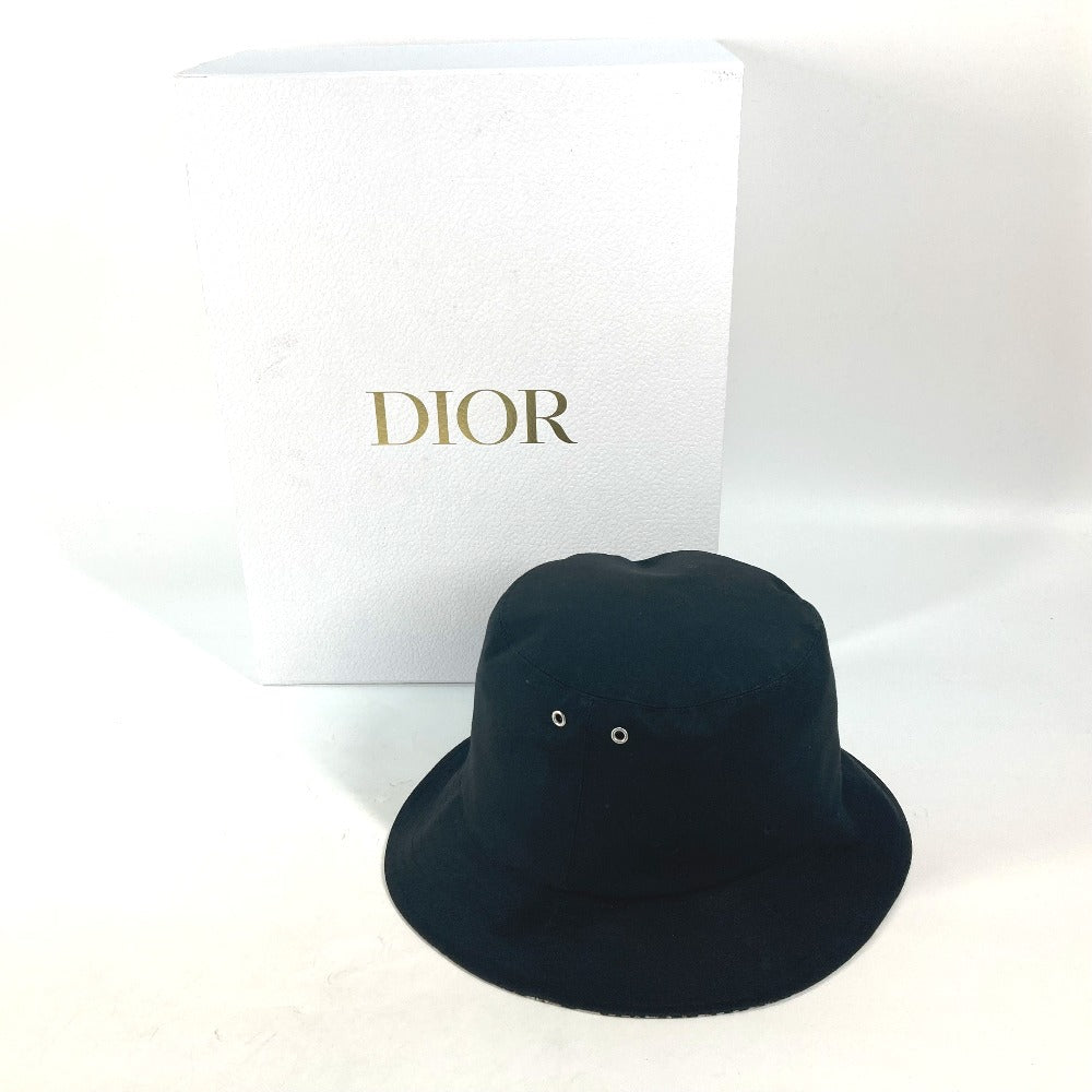 Dior 95TDD923A130 TEDDY-D オブリーク ボブハット バケットハット 帽子 リバーシブル ハット ポリエステル レディース ブラック
