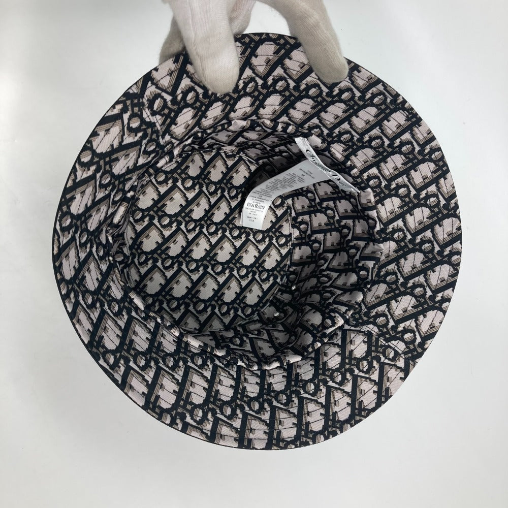 Dior 95TDD923A130 TEDDY-D オブリーク ボブハット バケットハット 帽子 リバーシブル ハット ポリエステル レディース ブラック