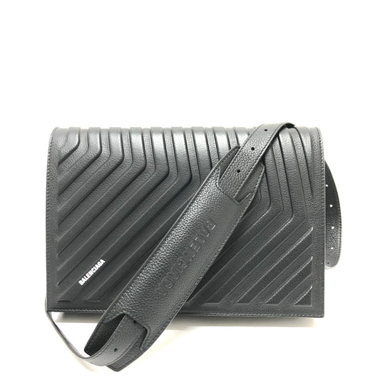 BALENCIAGA 679465 Car Flap Crossbody Bag/Shoulder Bag in Leather, Black