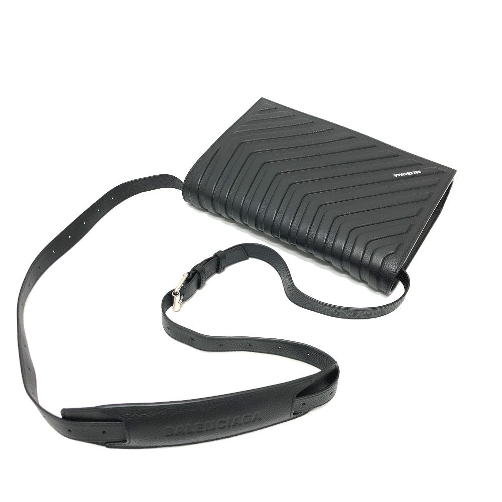 BALENCIAGA 679465 Car Flap カー フラップ 斜め掛けバッグ ショルダーバッグ レザー レディース ブラック
