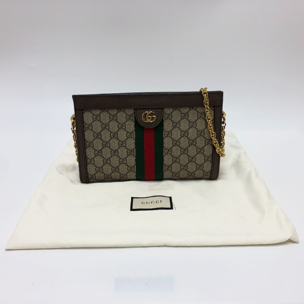 GUCCI 503877 オフィディア GG スモール チェーン カバン ショルダーバッグ GGスプリームキャンバス レディース ブラウン