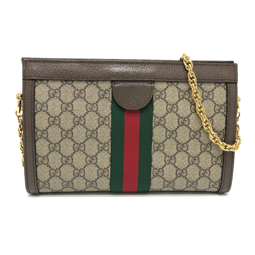 GUCCI 503877 オフィディア GG スモール チェーン カバン ショルダーバッグ GGスプリームキャンバス レディース ブラウン