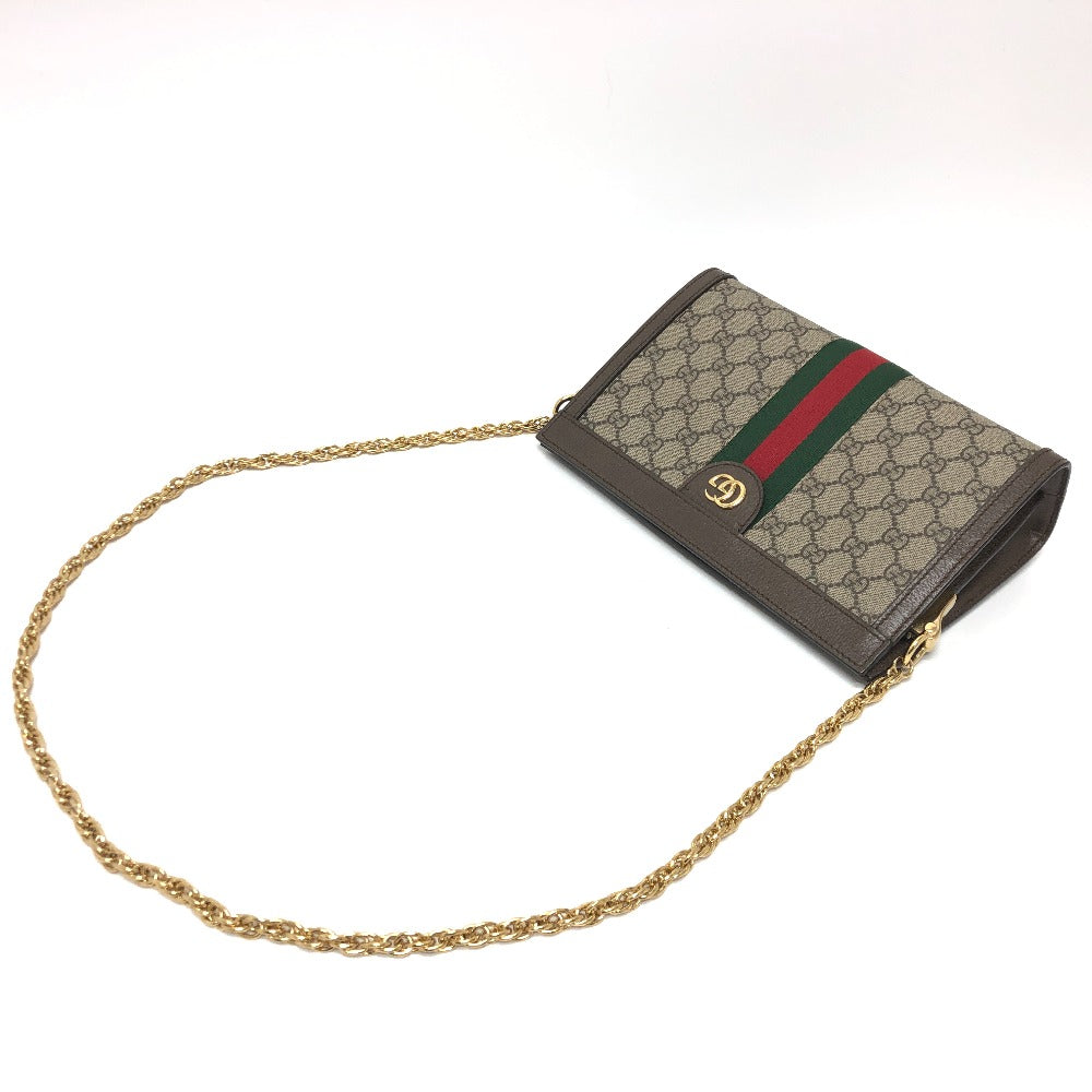 GUCCI 503877 オフィディア GG スモール チェーン カバン ショルダーバッグ GGスプリームキャンバス レディース ブラウン